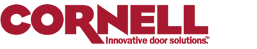 The logo of Cornell in red with transparent background.