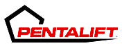 The logo of Pentalift Equipment Corporation in black and red with transparent background.